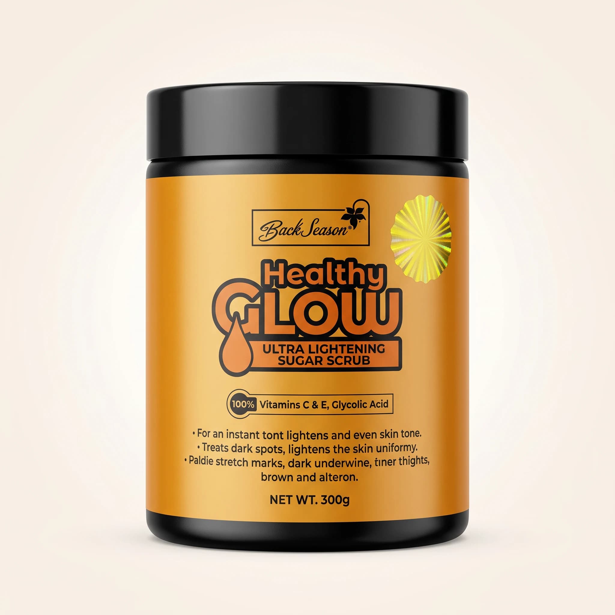 Gommage au sucre Ultra Lightening Healthy Glow Bio Nature 300 g