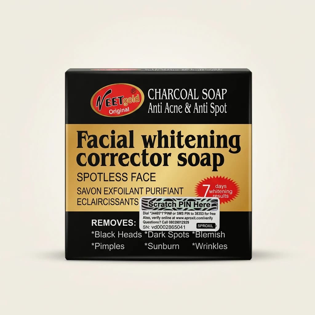 Savon visage correcteur éclaircissant Veet Gold au charbon
