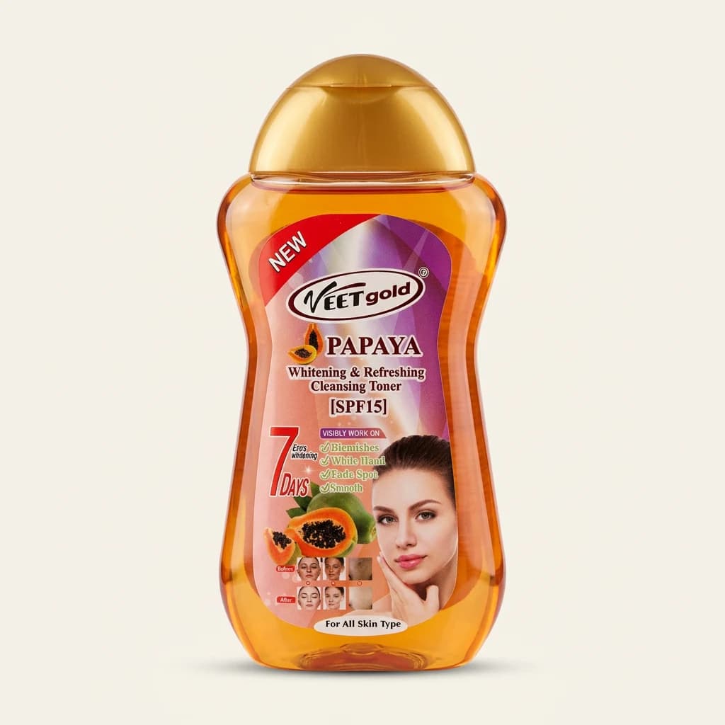 Tonique nettoyant éclaircissant Veet Gold Papaye SPF 15