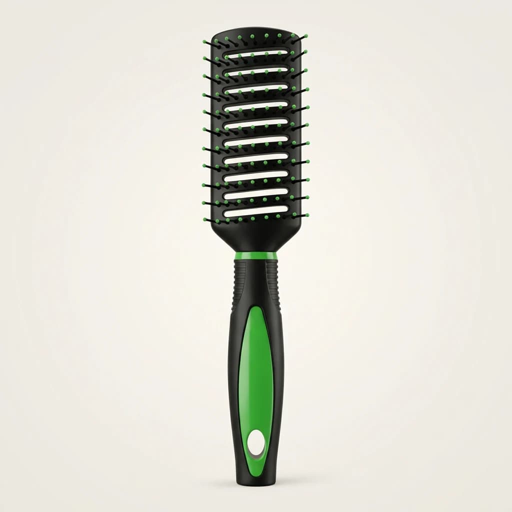 Brosse à cheveux ventilée noire et orange