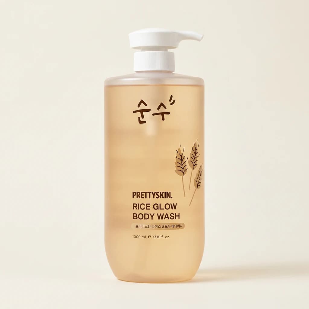 Huile corporelle Prettyskin Riz et Beurre de karité 200 ml