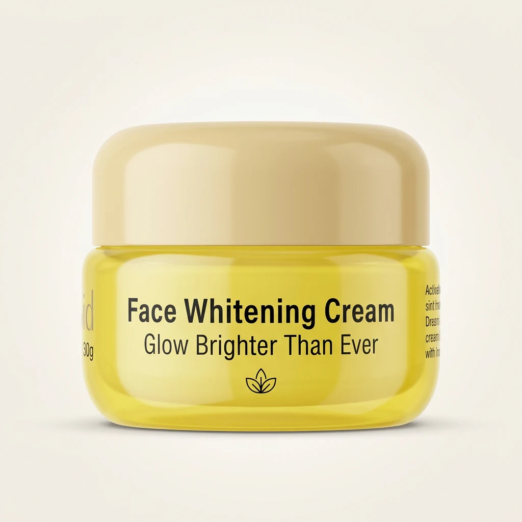 Crème visage éclaircissante Face Whitening Cream pot jaune