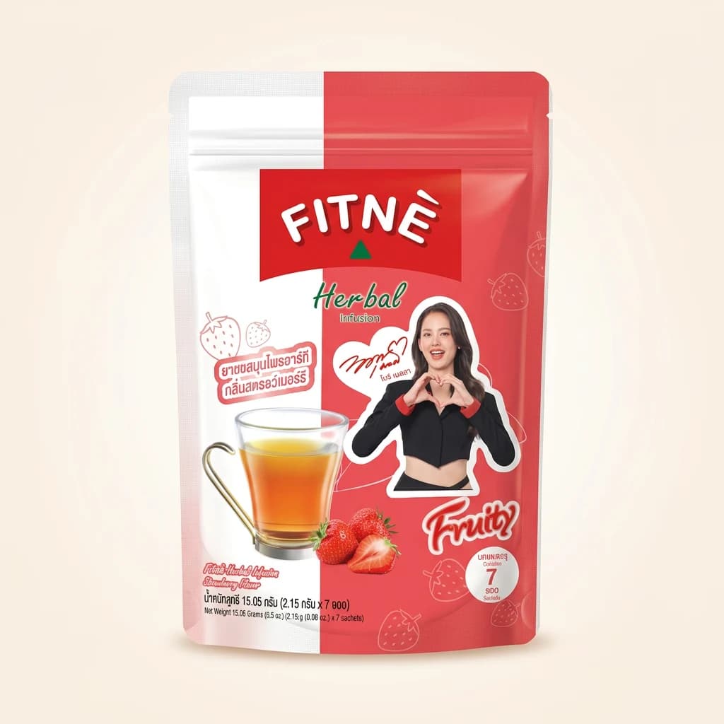 Tisane aux plantes Fitnè Herbal Infusion Fraise 7 sachets