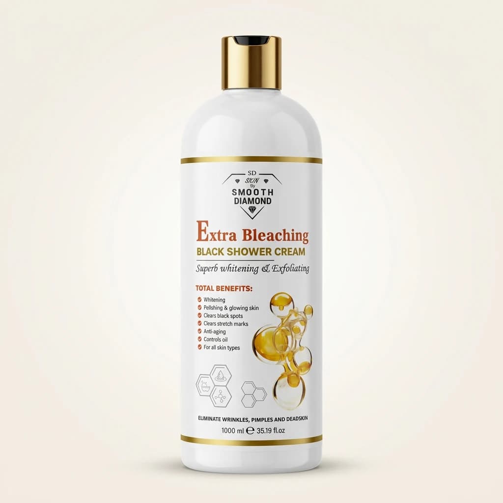 Crème de douche noire exfoliante SD Skin by Smooth Diamond Extra Bleaching SPF 30 1000 ml