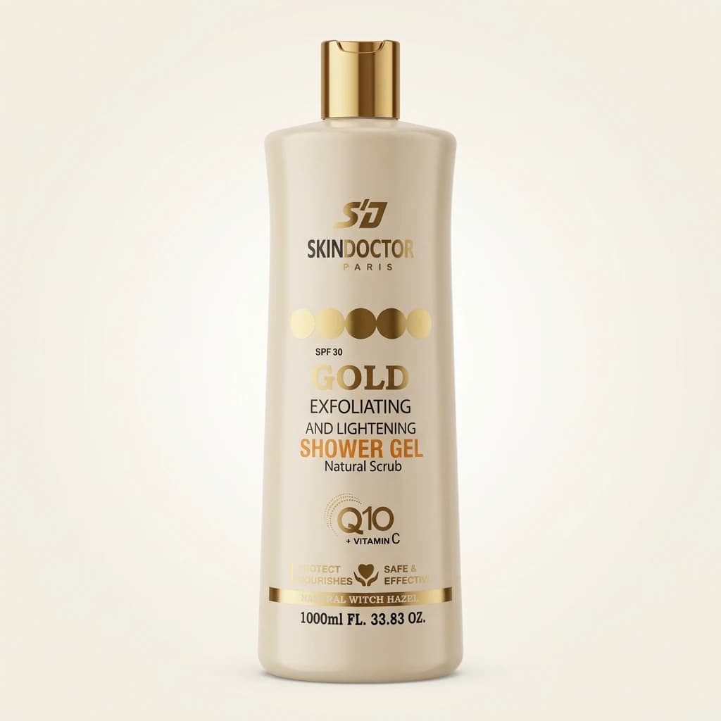 Gel douche exfoliant éclaircissant Skin Doctor Paris Gold SPF 30 1000 ml