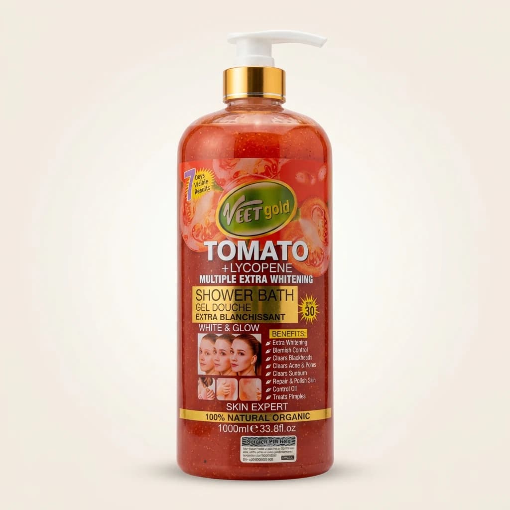 Gel douche éclaircissant Veet Gold Tomate Lycopène SPF 30 1000 ml
