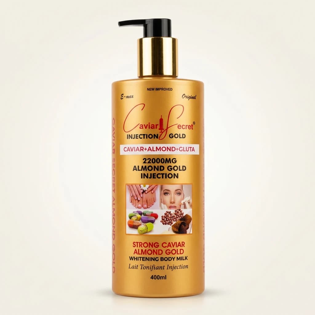 Lait corporel Caviar Secret Injection Gold Strong Caviar Almond Gold Whitening Body Milk