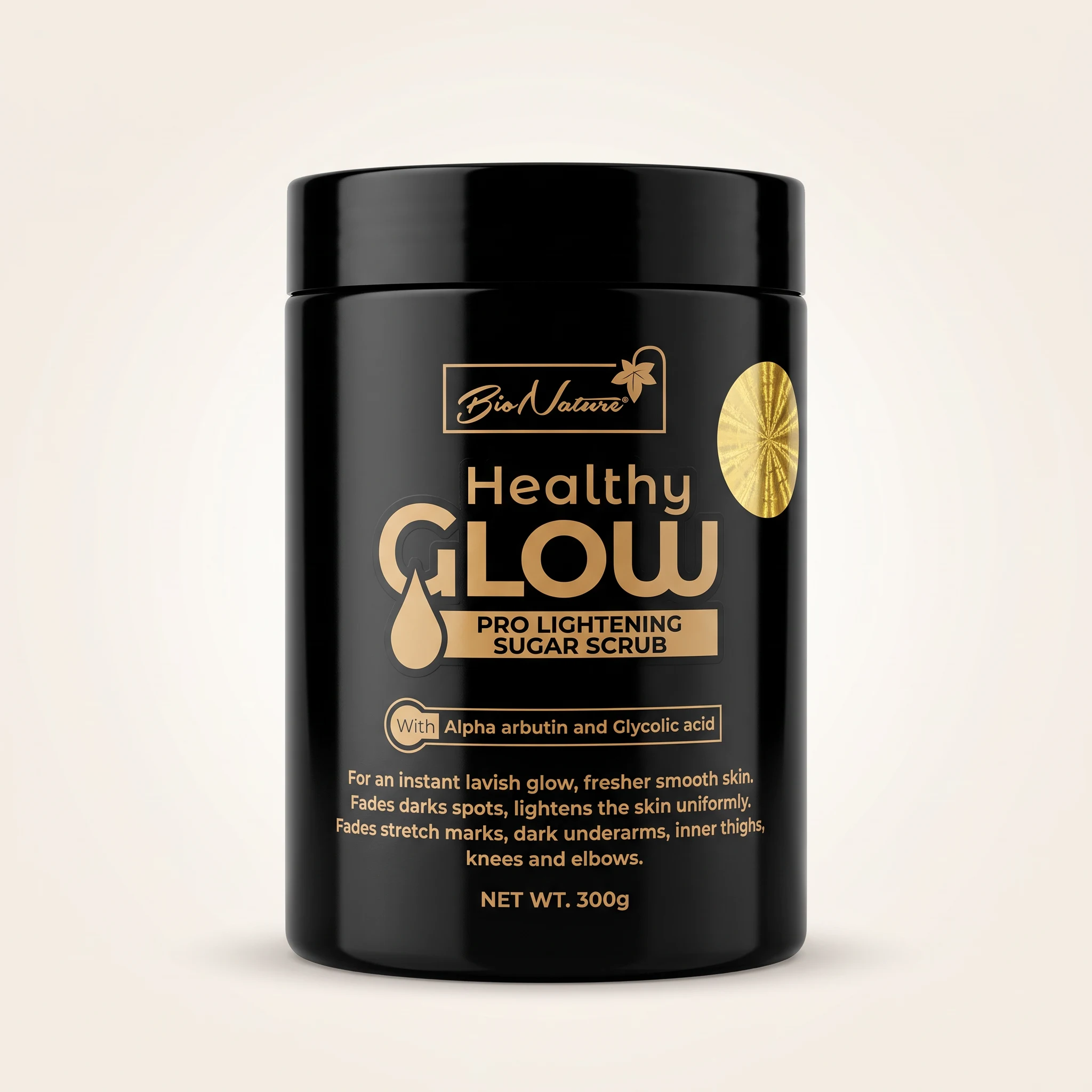 Gommage au sucre Pro Lightening Healthy Glow Bio Nature 300 g