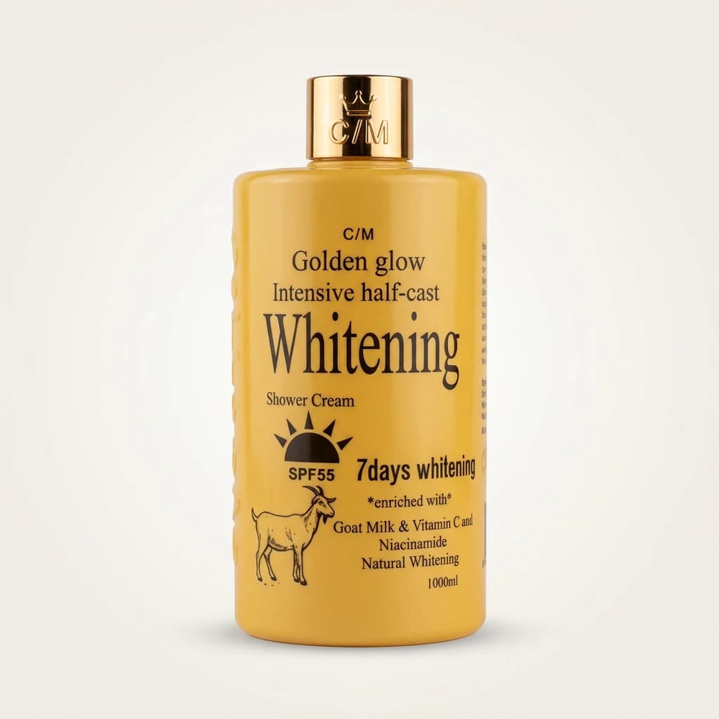 Crème de douche éclaircissante C/M Golden Glow Half-Cast Lait de chèvre SPF 55 1000 ml