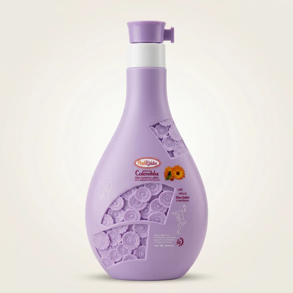 Lotion corporelle apaisante Posh Kiddes Calendula Karité Rose SPF 50 400 ml